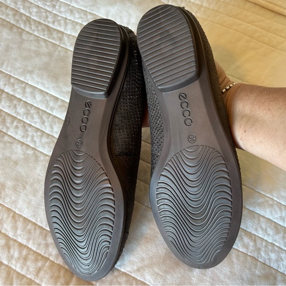 Ecco Leather Ballet Flats Reptile Taupe. Size 39. - Picture 4 of 10